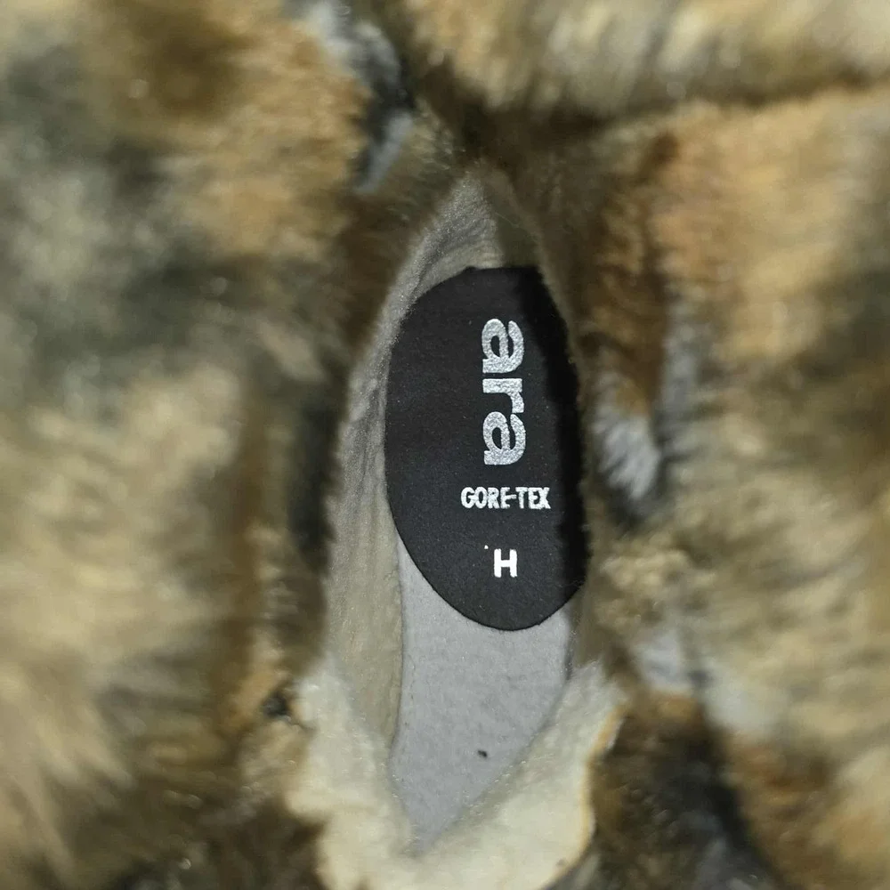 Ara Gore-Tex Winter Boots Black Faux Fur Lined Waterproof Womens 5.5‎
